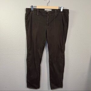 𝅺Abercrombie & Fitch Y2K Stretch Corduroy Straight Leg Pants Brown Sz 12